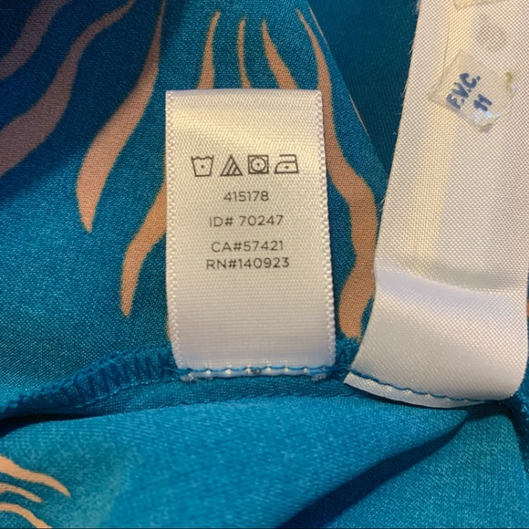 Loft Blue Modern Floral Dress - Picture 5 of 6